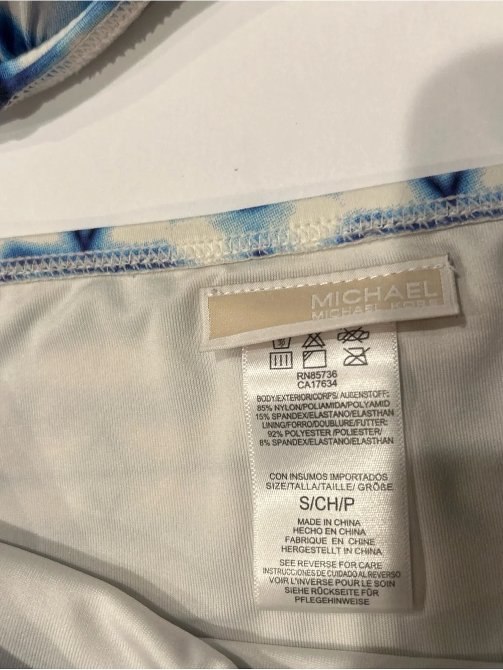 Michael Kors Blue Patterned Two-Piece Bikini